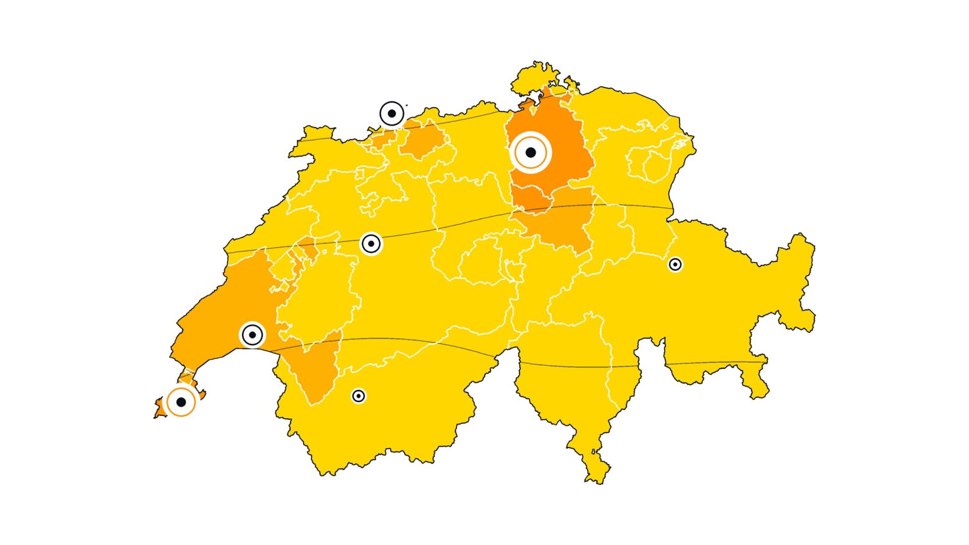 Carte des prix de l'immobilier par canton en Suisse
